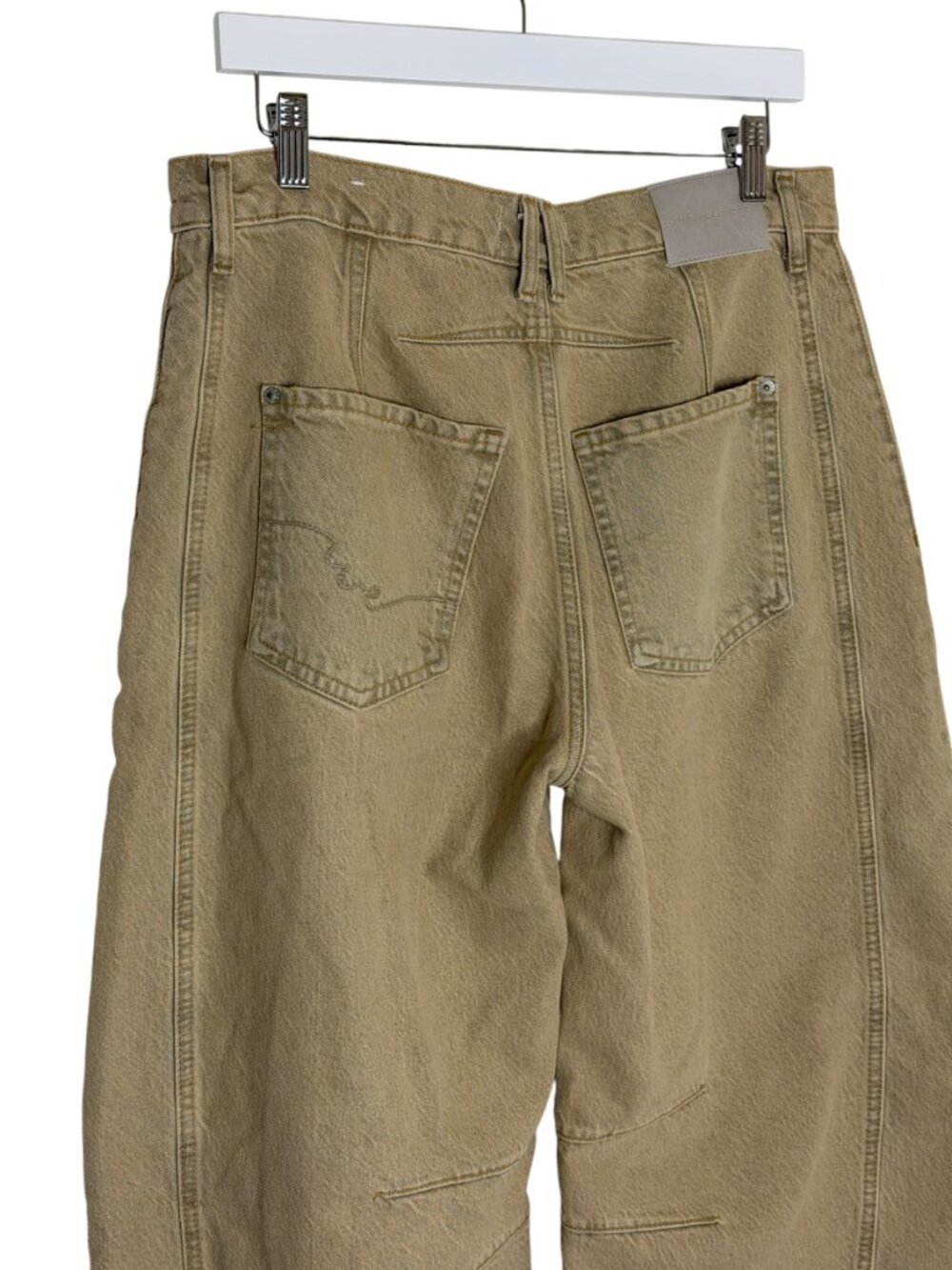 We The Free People Good Luck Barrel Jeans High Waist Button Fly Antique Ivory 28 - Picture 8 of 13